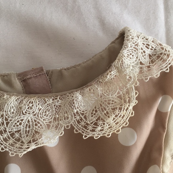 Jason Wu Neiman Marcus beige polka dot dress 18mth - Picture 5 of 8